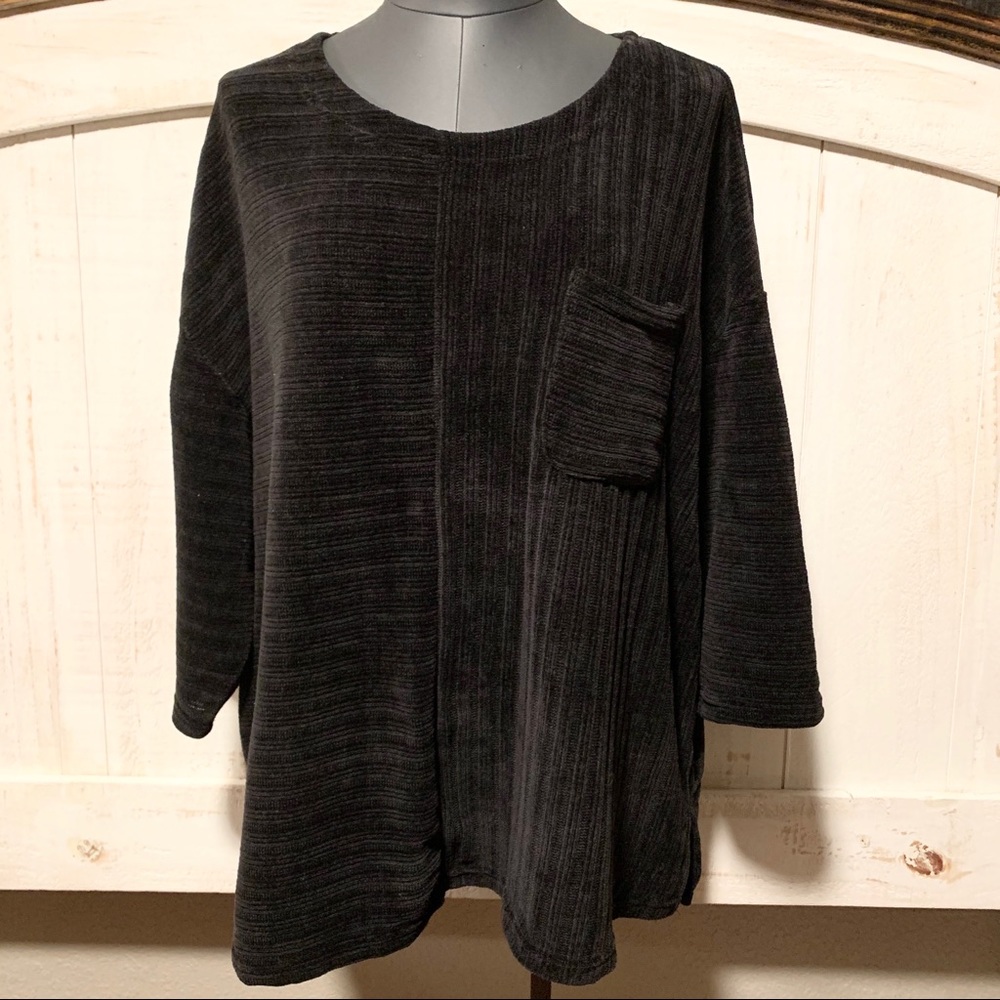 The Softest Black Quarter Sleeve Sweater